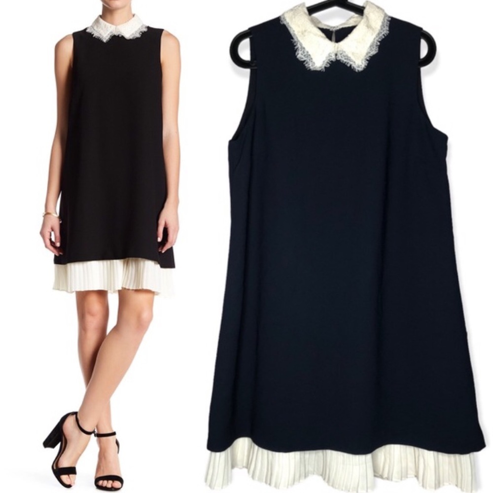 Nanette Lepore Lace Collar Shift Dress Size 10